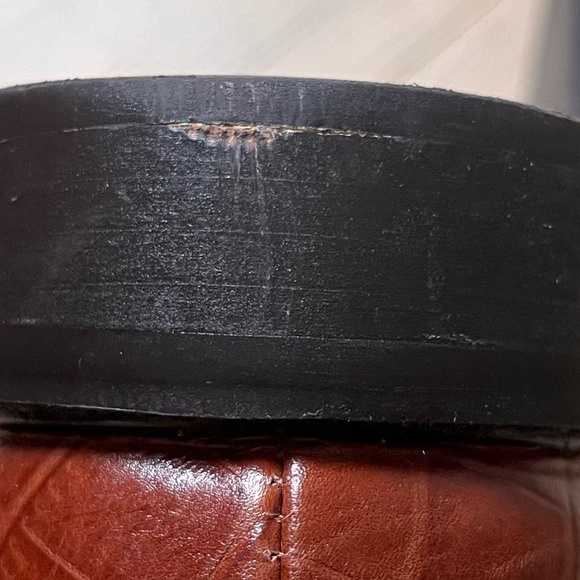 Maroon sock Penny Loafers alligator style leather chunky heel classic slip on - Picture 13 of 16